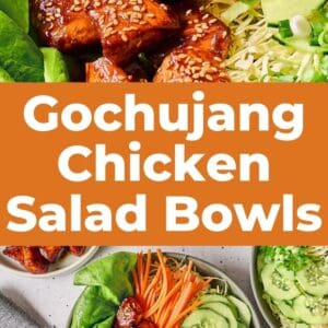 korean bbq chicken salad pin.