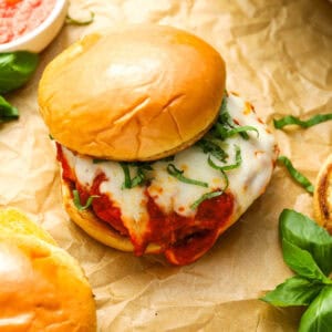 Chicken Parmesan burger.