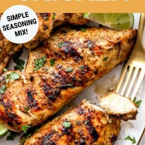 Pin: juiciest grilled chicken (simple seasoning mix).