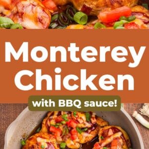 Pinterest graphic. Monterey Chicken recipe.