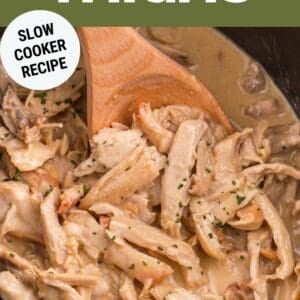 Pinterest graphic. Crockpot honey mustard chicken.