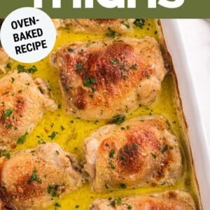 Pinterest graphic. Amish Chicken with text overlay.