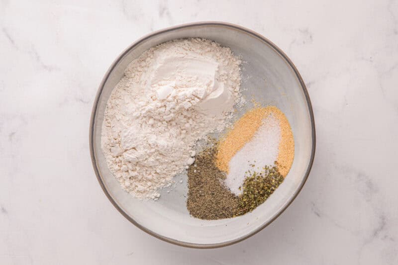 Dry ingredients in a bowl.