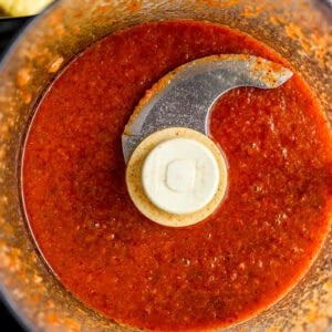 Al Pastor marinade in a blender.