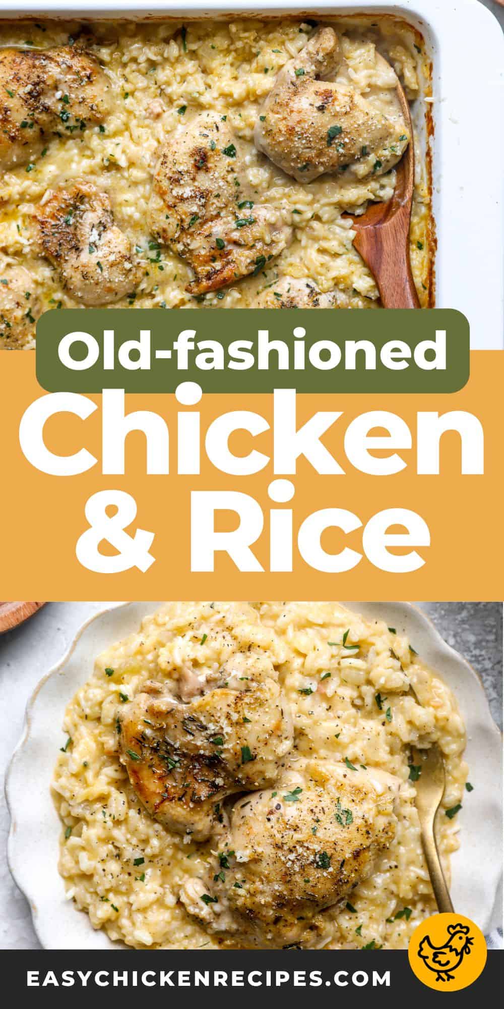 Chicken In Rice Recipe Baked Chicken and Rice (Old-fashioned Casserole Recipe)