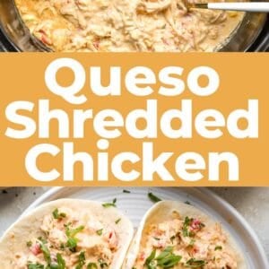 Pin: queso shredded chicken (slow cooker recipe!)