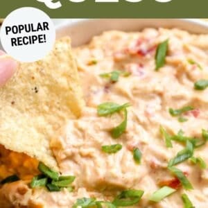 Pin: crockpot chicken queso (popular recipe!)