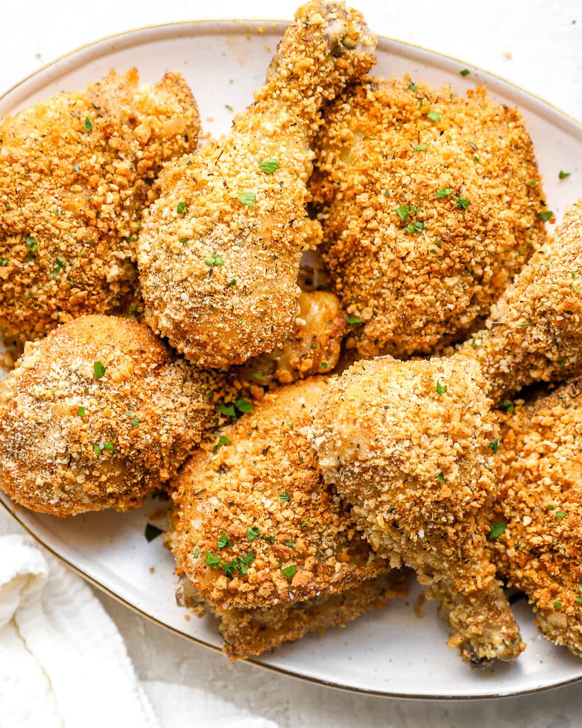 Homemade Shake and Bake chicken.