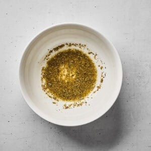 Greek seasoning mix in a bowl.