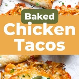 Pin: baked chicken tacos.