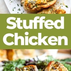 Pin: stuffed chicken.