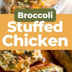 Pin: broccoli stuffed chicken.