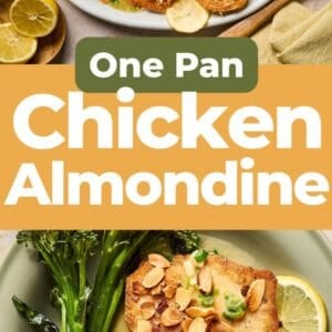 Pin: one pan chicken almondine.