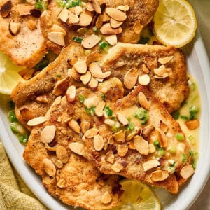 Chicken almondine