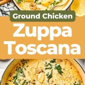 Pin: ground chicken Zuppa Toscana.