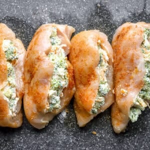 Chicken breasts stuffed with broccoli cheese filling.