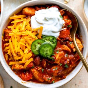 Red chicken chili.